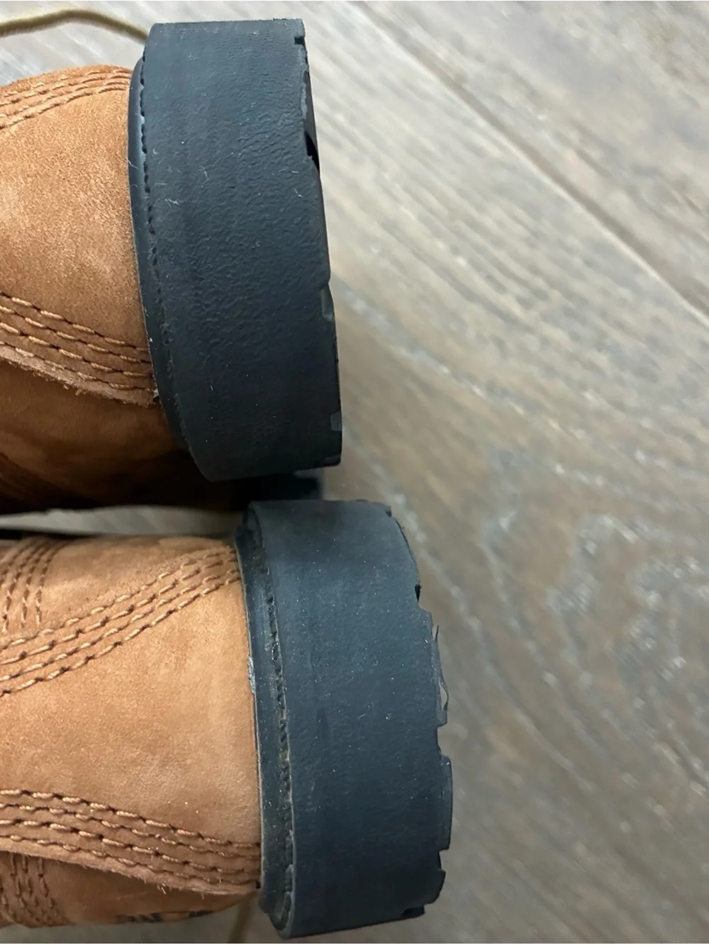 Baby Timberlands Medium Brown Nubuck Lace-Up Boots Size 5